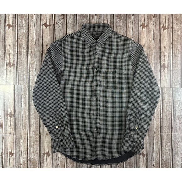 Rag & Bone slim fit plaid lined Shirt size M color black white NWOT - Picture 1 of 5